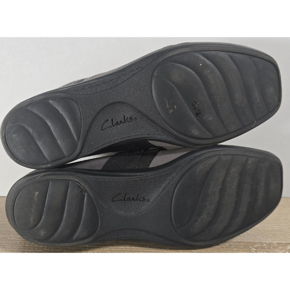 Clarks Women's Haydn Juniper Mary Jane Flat Size 9M Gray Suede Slip On Loafer - Picture 4 of 4